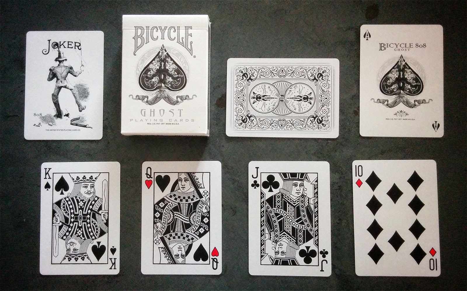 Cool Magicians Deck Black or White Available Ellusionist Ghost Playing Cards 