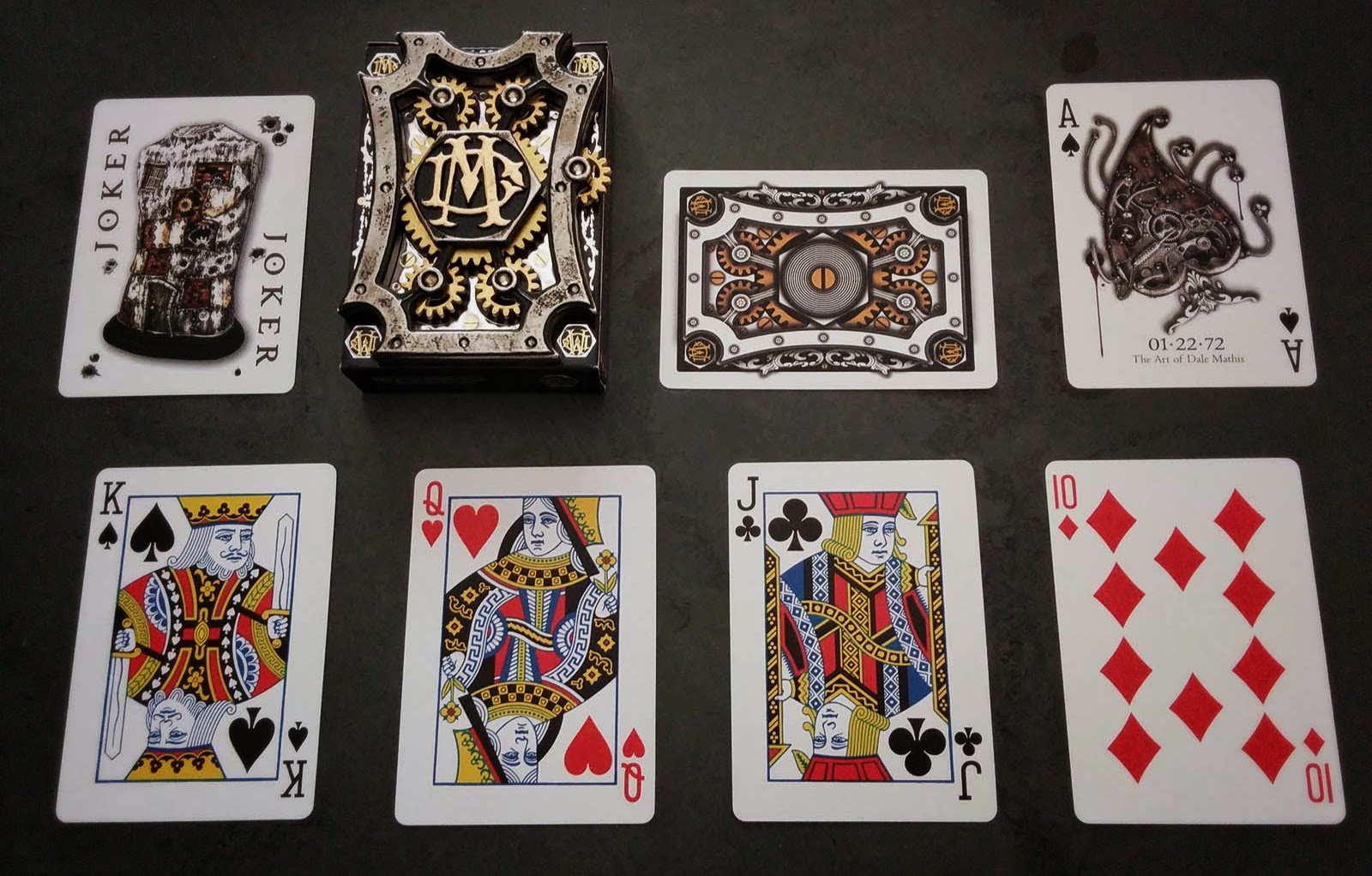 Deck View: 3D Metal and Mechanized Playing Cards