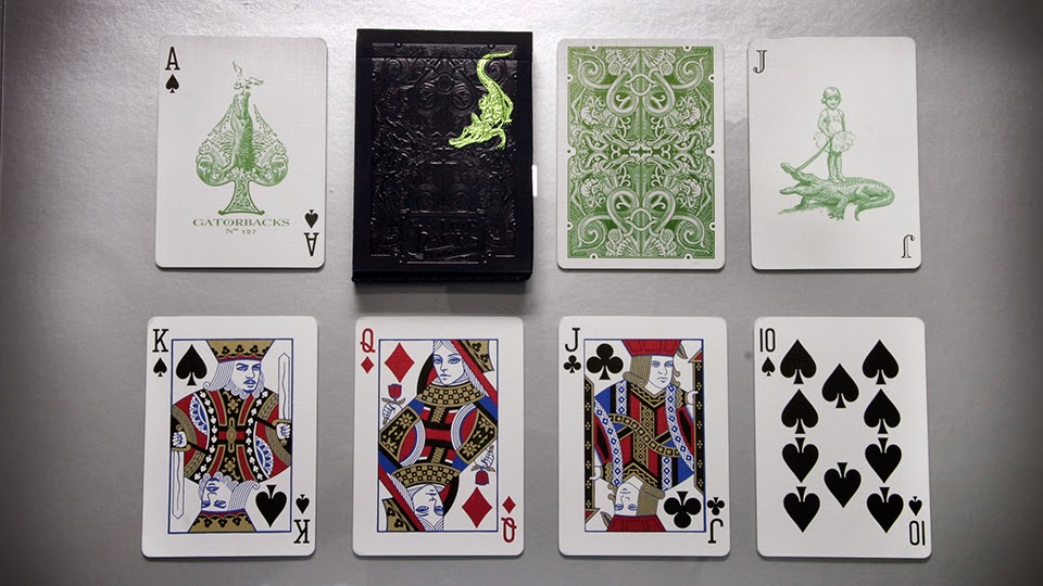 Metallic Green Gatorbacks Playing Cards Deck By David Blaine 