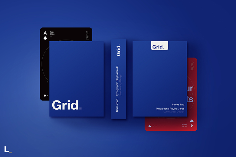 Grid Typographic Playing Cards 
