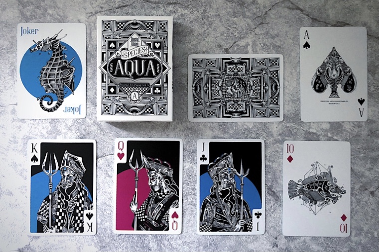 Species Aqua playing cards By Perpetual Arts Playing Card Company 