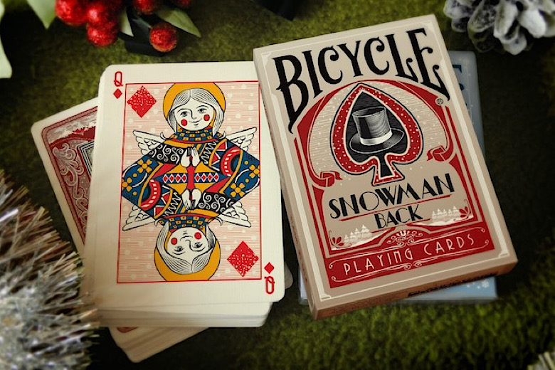 Bicycle Snowman Back Playing Cards by PlayingCardDecks